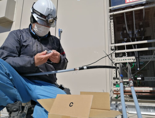 高圧受電設備 端末処理作業